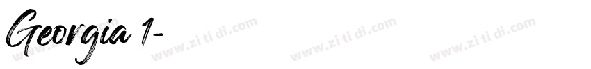 Georgia 1字体转换